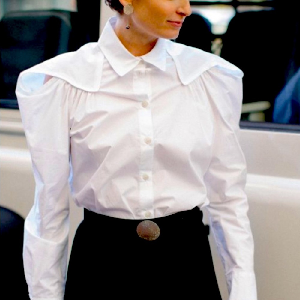 Rachel Comey Crescent shirt Sz 4 in baby blue